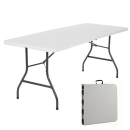 Camp Furniture Cosco 6ft White Outdoor Garden Camping Picnic Table Portable Folding Table 231018