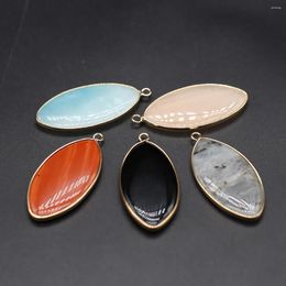 Pendant Necklaces Natural Stone Long Water Droplet Shaped Agate DIY For Women's Earrings Jewelry Accessories
