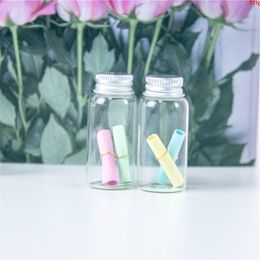 27*58*14mm 20ml Mini Glass Bottles With Metal Screw Cap Empty Small Wishing Bottle Vials Jars 50pcslotgood qty Cbbom