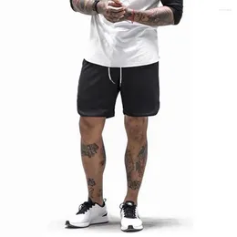 Men's Shorts Summer Brand Bodybuilding Fitness Mens Knee Length Mesh Active Solid Colour Gyms Sports Workout Cool Sweatpants