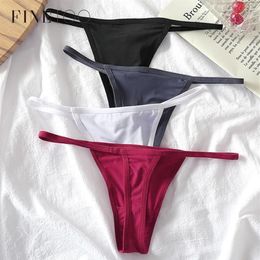 Women's Panties FINETOO 3Pcs set Sexy Low-rise Thongs Women Bikini T-back Underpants M-XL Female G-String Panty Ladies Thong 260I