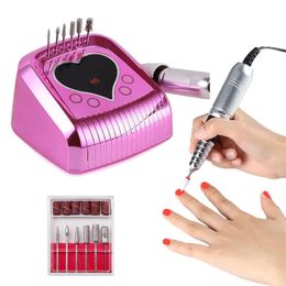 Nail Manicure Set Polisher Professional Electric Drill Machine Kit Portable and Pedicure Tool for Shaping Polishing 231017