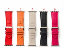 Designer watch band watch 2 3 4 5 iwatch 38mm 44mm 42mm Brand Smart straps leather3496740