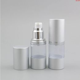 200 x 15ml Empty Clear Airless Bottle With Silver Pump silver Cap 1/2oz Portable Lotion Cream Containergood Ejekb