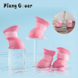 Dog Apparel Small Shoes Puppy Silicone Anti-slip Boots Waterproof Pet Rain Shoe For Mini