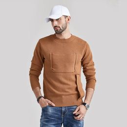 Men's Sweaters Nice Knitted Sweater European And American British Style Long Sleeve Round Neck Warm