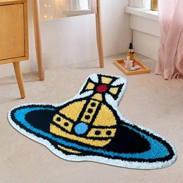 Carpets 3D Planet Fluffy Carpet Fashion Brand Irregular Saurnnn Plush Rug Creative Lounge Bedroom Bedside Home Decor