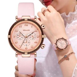 Wristwatches Luxury Women's Fashion Exquisite Number Watches Quartz Watch Ladies Design Leather Female Dress Little Women