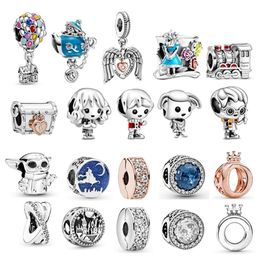Woman 925 Sterling Silver Charms Tea Party Tv Movie Beads Air Balloon Charm Fit Pandoras Bracelet Womens Jewelry Gift2743