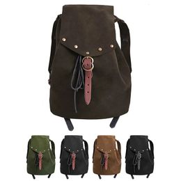 School Bags Retro Mediaeval Renaissance Cosplay Backpack Halloween Cosplay Clothing Accessories Prop Unisex Retro Backpack 231016