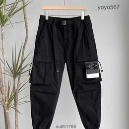 Men's Pants Men's Y2k Cargo Stones Island Harajuku Print Multi Pocket Overalls Hip Hop Punk Rock Wide Leg Pants Oversized Streetwear Yp Cp Comapny fashion YXGV YXGV YXGV