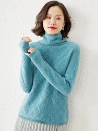 Women's Sweaters Cashmere Turtleneck Winter Warm Slim Knit South Korea Long Sleeve Shirt Casual Stretch Harajuku Coat Top Wool Sweater