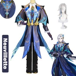 Neuvillette Cosplay Costume Game Genshin Impact Cosplay Outfits Men Clothes Neuvillette Wig Halloween Christmas Costumecosplay