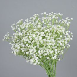 Hot Selling Bulk Real Touch Artificial Gypsophila Plastic Baby's Breath Long Branch INS Trends Decorative Gypsophila Single Stem Birthday Graduation Gifts