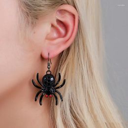 Dangle Earrings Y2K Halloween Funny Cute Black Big Spider Drop For Women Goth Punk Earring Fashion Jewelry Accessories