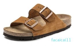 Slides Winter Autumn Arizona Gizeh Footbed Suede Leather Taupe Mocha Mink Thyme Mens Slide Sandal Scuffs