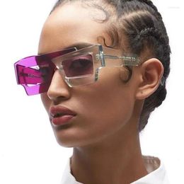 Sunglasses Asymmetric Contrast Men 2023 Personalised Sun Glasses Hip Hop For Women Eyewear