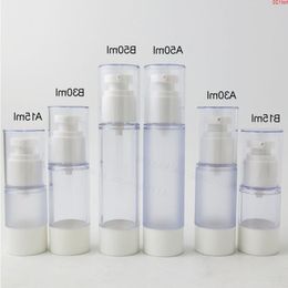 20 x 15ml 30ml 50ml Clear Frost pp Airless Pump Bottle Refillable Travel Container Cosmetic Skin Care Containersgood Renkp