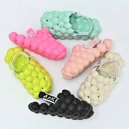 Flat shoes Baby Toddler Kids Bubble Slide Slip On Sandals Boys Girls Foam Beach Summer Close Toes Bone Resin Children Lightweight Shoes 231017