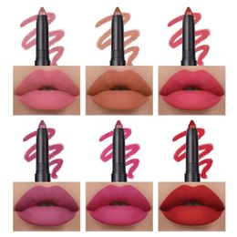 Lipstick Velvet Matte Lip Pencil 6Pcs Long Lasting 24 Hour Waterproof Velvet Lip Set For Women Matte Liner Pens Lipstick Lip Makeup Gift 231017