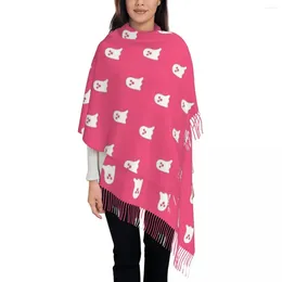 Scarves Pink Ghosts Halloween Scarf For Womens Warm Winter Reversible Shawls And Wrap Long Shawl Evening Dress