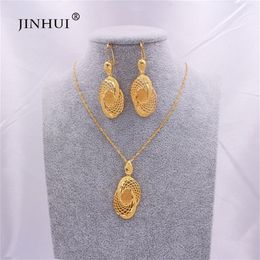 Jewellery sets African gold Colour for women bridal Indian Ethiopia Dubai necklace earrings set wedding jewellery wife gifts set 2012288G