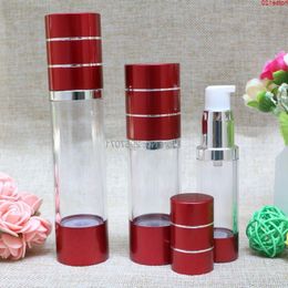 15ml 30ml 50ml Makeup Liquid Foundation Empty Airless Plastic Bottles Travel Containers for Shampoo Serums Creams 100pcs/lot DHLgoods Owiax