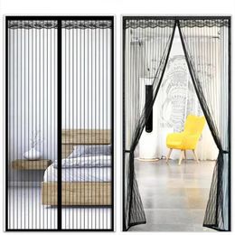 Sheer Curtains Magnetic Anti-Mosquito Net Automatic Closing Screen Door Curtain Fly Insect Screen Mesh For Kitchen Window Home Custom Size 231018