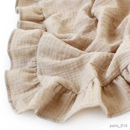 Blankets Muslin Swaddle Cotton Ruffle Baby Burp Cloths Baby Blanket Throw Blanket Muslin Diapers Babi Bath Towel