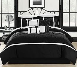 Bedding sets Vermont White 8 Pc Comforter Set King Black 231018