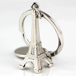 Keychains Eiffel Tower Keychain Creative Romantic Fashion Building Model Key Chain Ring Keyfob Keyring Holder 86046