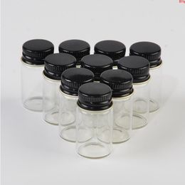 22*40*14mm 7ml Mini Glass Bottles Aluminium Screw Cap Transparent Empty Cosmetic Containers Jars 100pcsgood qty Dotdu