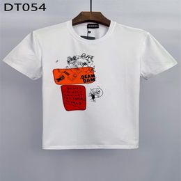 DSQ PHANTOM TURTLE Men's T-Shirts Mens Designer T Shirts Black White Back Cool T-shirt Men Summer Fashion Casual Street T-shi272M