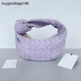 BottegassVenetas Jodie Handbags Vogue Happy Purple Woven Knotted Hobo Handbag Makaron Have Logo Bqf6