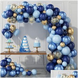 Other Event & Party Supplies Other Event Party Supplies Navy Blue And Gold Balloon Arch Kit For Baby Shower Boy Birthday Dec Dhgarden Dhnqa