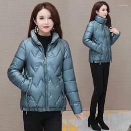 Women's Trench Coats Cotton-Padded Jacket Female Short Stand Collar Winter Loose Bread Ladies Parkas G401