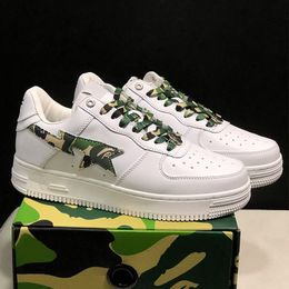 Designer Low Men Casual Shoes Star SK8 Stas Colour Camo Staesi Combo Bathing Pink Patent Trainers Leather APES Green Black White Women Sneakers ym