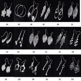 Fashion Jewelry Manufacturer mixed 50 pcs a lot earrings 925 sterling silver jewelry factory Fashion Shine Earrings 1271235h