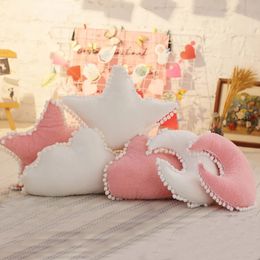 Plush Pillows Cushions Cushion/Decorative Pillow Nordic Kids Room Nursery Decoration Cloud Pillow Moon Star Cloud Pillows For Boy Girl Bedroom Decor 231016