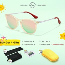 Sunglasses LM Kids Sunglasses Girls Boys Round Polarized Glasses Goggles Gift For Children Baby UV400 Eyewear With Case de sol 231017