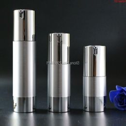 Luxury Gold Silver Empty Airless Pump bottles Mini Portable Vacuum Cosmetic Lotion Treatment Travel bottle 10pcs Free Shippinggoods Vkmou