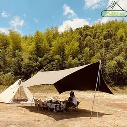 Tents and Shelters Black Coated Tarp Butterfly Outdoor Shade Beach Awning Canvas Sail SunShade Ultralight Camping Fishing Rainproof Sunshade 231018