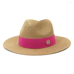Berets 2023 Women Men Beach Hat Outdoor Sun Protection Fashion Jazz Straw Wide Brim Oversized Visor