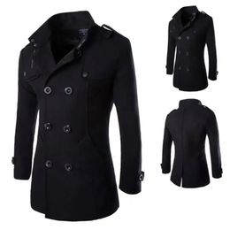 Men's Wool Blends Coat High Quality Jackets Spring And Autumn Woollen Jacket For Men Overcoat for Male Double Breasted 231017