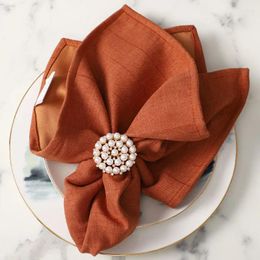 Table Napkin Christmas Decoration And Accessor Setting European Restaurant Folded Flower Non-linting Cloth Wedding