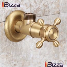 Angle Valves Antique Brass Triangle Water Control Faucet Stop Bathroom Accessories Kitchen 1/2 Wall Toilet Filling S 210727 Drop Del Dh5G3