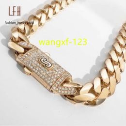 necklace Choke ring 18k gold Custom cuban chain 18k Gold guban Miami chain Real Gold 8.75mm necklace