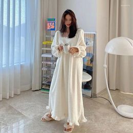 Women's Sleepwear Nightgowns Women Leisure Solid Sweet Princess Style Ulzzang Lace Chic Sleepshirts Lovely Soft Home Wear Nighty 2023