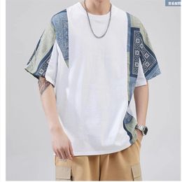 Oversize Tie-dye T-shirt Men Women Summer Style T-shirts Floral Print Tee Men's241n