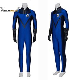 Movie Fantastic 4 Cosplay Costume Superhero Zentai Bodysuit Gloves Suit Halloween Party Role Play Clothing Adults Men JumpsuitsCosplay